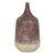 VASO DECORATIVO EM METAL COR MARROM MESCLADO CREME 20CM X 37CM - Imagem 1