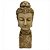 PECA DECORATIVA EM RESINA CABECA DE BUDA 15X14X46CM - Imagem 1