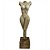 PECA DECORATIVA EM RESINA ESTATUETA MARROM 15X15X68CM - Imagem 1