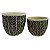 CJ. DE CACHEPOTS DE CIMENTO PRETO E BRANCO - 2PCS - Imagem 1