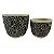 CJ. DE CACHEPOTS DE CIMENTO PRETO E BRANCO - 2PCS - Imagem 1