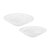 CJ DE CENTRO DE MESA EM VIDRO BRANCO FOSCO - 2PCS - Imagem 1
