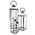 CJ DE LANTERNAS DECORATIVA DE METAL E VIDRO 3 PCS - Imagem 1