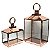 CJ DE LANTERNAS ACO INOXIDAVEL NA COR COBRE - 2 PCS - G 34X - Imagem 1