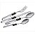 CJ. DE TALHERES DE METAL COM CABO TRANSPARENTE - 24PCS - Imagem 1
