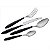 CJ. DE TALHERES DE METAL COM CABO PRETO - 24PCS - Imagem 1