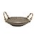 BOWL DE PORCELANA COM ALCAS DE RATTAN MARROM ESCURO - Imagem 1