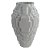 VASO DECORATIVO EM CERAMICA BRANCO 3D 17,5CM X 17,5CM X 32CM - Imagem 1