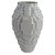 VASO DECORATIVO EM CERAMICA BRANCO 3D 18CM X 18CM X 34CM - Imagem 1