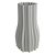 VASO DECORATIVO EM CERAMICA BRANCO 3D 16CM X 16CM X 27CM - Imagem 1