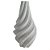 VASO DECORATIVO EM CERAMICA BRANCO 3D 20CM X 20CM X 42CM - Imagem 1