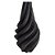 VASO DECORATIVO EM CERAMICA PRETO 3D 20CM X 20CM X 42CM - Imagem 1