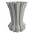 VASO DECORATIVO EM CERAMICA BRANCO 3D 23CM X 23CM X 34CM - Imagem 1