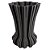 VASO DECORATIVO EM CERAMICA PRETO 3D 23CM X 23CM X 34CM - Imagem 1