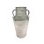 VASO DECORATIVO EM CERAMICA BRANCO RUSTICO - Imagem 1