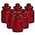 CJ. DE POTES DE VIDRO VERMELHO - 6 PCS - Imagem 1