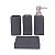 KIT DE LAVABO DE CERAMICA CINZA - 4 PCS - Imagem 1