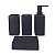 KIT DE LAVABO DE CERAMICA PRETO - 4 PCS - Imagem 1