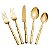 CJ DE TALHERES EM METAL DOURADO 5PCS - Imagem 1