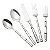 CJ DE TALHERES EM METAL PRATEADO 5PCS - Imagem 1