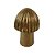 PECA DECORATIVA COGUMELO EM CERAMICA DOURADO - Imagem 1