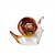 CARACOL DECORATIVO EM VIDRO AMBAR - Imagem 1