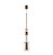 PENDENTE ARETE DOURADO / TRANSPARENTE (D)18CM (A)115CM 1XGU10 MR16 MAX 7W IP20 - Imagem 1