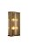 ARANDELA BRISE DOURADO / AMBAR (L)13CM (C)22CM (A)45CM 2XE14 VELA MAX 25W IP20 - Imagem 1