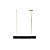 PENDENTE ACHILLE PRETO / DOURADO (L)6CM (C)120CM (A)12CM 1XLED INTEGRADO 20W 3000K 900LM IP20 - Imagem 1