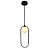 PENDENTE GUDE PRETO (D)17CM (A)47CM 1XG9 HALOPIN SMD MAX 5W IP20 - Imagem 1