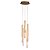 PENDENTE VITA DOURADO / TRANSPARENTE (D)28CM (A)52CM 5XLED INTEGRADO 4,8W 3000K 2160LM IP20 - Imagem 1