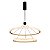 PENDENTE MERIDIANO PRETO / DOURADO (D)80CM (A)3,5CM 1XLED INTEGRADO 125W 3000K 4200LM IP20 - Imagem 1