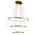 PENDENTE BIRDIE OVAL DOURADO (D)100CM (A)1CM 3XLED INTEGRADO 45W 3000K 3400LM IP20 - Imagem 1