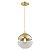 PENDENTE SEI DOURADO / BRANCO (D)21CM (A)20CM 1XE27 BULBO MAX 40W IP20 - Imagem 1