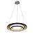 PENDENTE LOOP PRETO / BRANCO (D)82CM (A)2,2CM 1XLED INTEGRADO 76W 3000K 3000LM IP20 - Imagem 1