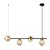 PENDENTE TUTU PRETO / DOURADO (L)28,5CM (C)84CM (A)20CM 4XG9 HALOPIN COB MAX 25W IP20 - Imagem 1