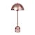 ABAJUR GLO COBRE (D)30CM (A)50CM 1XE27 BULBO MAX 40W IP20 - Imagem 1