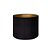 CÚPULA BASIC (CILÍNDRICA) PRETO / DOURADO E27 (D)40CM (A)30CM - Imagem 1