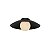 PLAFON CUIA PRETO / OPALINO (D)50CM (A)20,5CM 1XE27 BULBO MAX 28W IP20 - Imagem 1