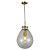 PENDENTE CAJU TRANSPARENTE / DOURADO (D)30CM (A)48CM 1XE27 BULBO MAX 40W IP20 - Imagem 1