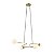 PENDENTE ALATA DOURADO / OPALINO (L)52CM (C)95CM (A)17CM 4XG9 HALOPIN SMD MAX 25W IP20 - Imagem 1