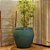 VASO VIETNAMITA CERÂMICA IMPORTADO ISTAMBUL GRANDE AQUA D80CM X A80CM - Imagem 2