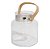 LANTERNA DECORATIVA CHINA VIDRO REDONDA COM ALÇA COURO D18CM X A21CM - Imagem 1
