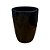 VASO VIETNAMITA CERÂMICA IMPORTADO MONACO PEQUENO PRETO D35CM X A45CM - Imagem 2
