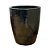VASO VIETNAMITA CERÂMICA IMPORTADO MONACO GRANDE PRETO D56CM X A70CM - Imagem 2