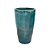 VASO VIETNAMITA CERÂMICA IMPORTADO SINGAPURA PEQUENO MOSS GREEN D30CM X A60CM - Imagem 2
