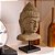 ESCULTURA BUSTO BUDA EM PEDRA VULCÂNICA COM BASE A45CM - Imagem 4