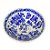 CENTRO DE MESA EM PORCELANA AZUL E BRANCA MANDARIM D42CM X A17CM - Imagem 3