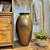 VASO VIETNAMITA CERÂMICA IMPORTADO CAIRO BRONZE D47CM X A95CM - Imagem 2