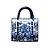 CACHEPOT BOLSA EM PORCELANA AZUL E BRANCA L18CM X A24CM - Imagem 1